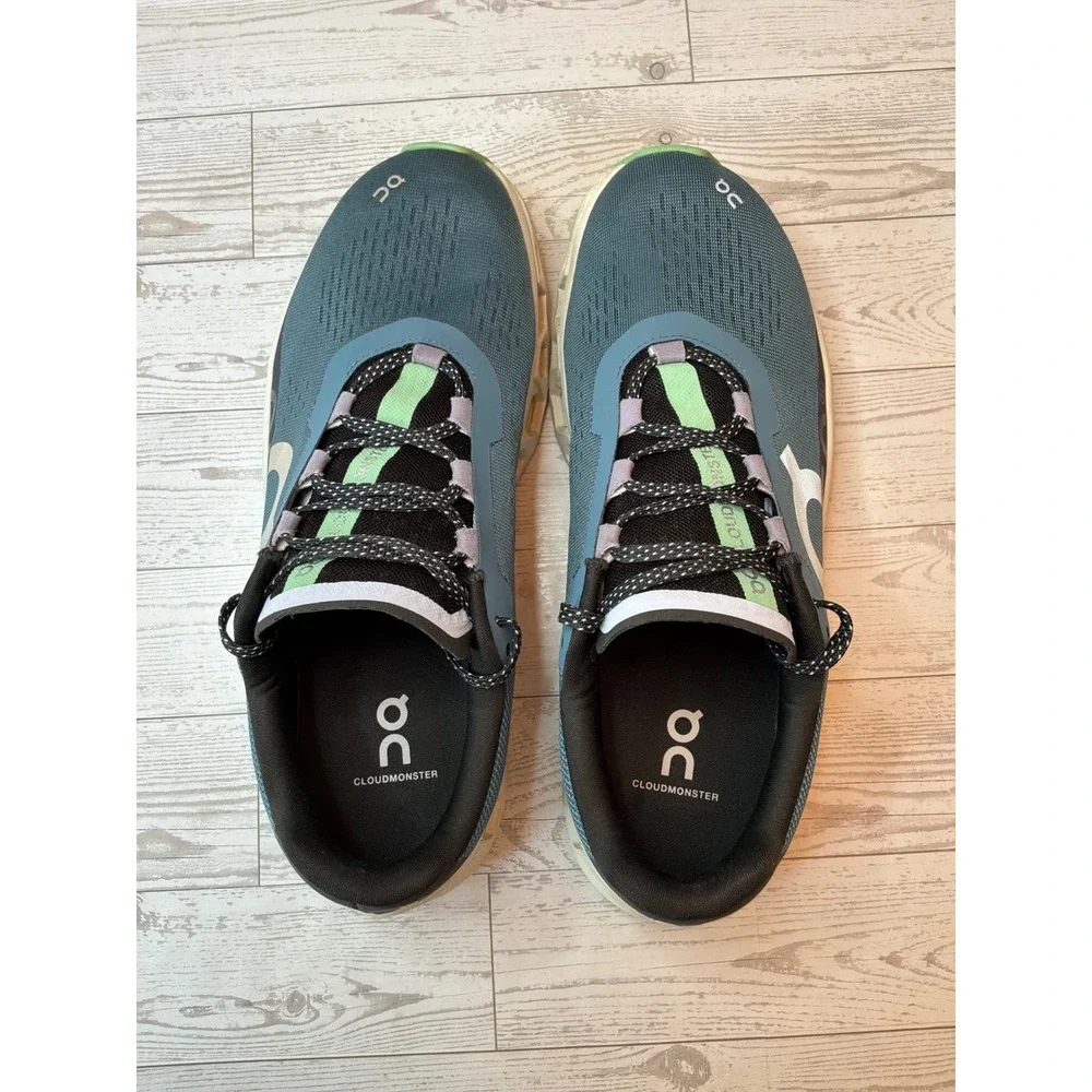 On Cloudmonster Running Shoes Mens 11 Blue Green 61.98084 Gorpcore Streetwear
